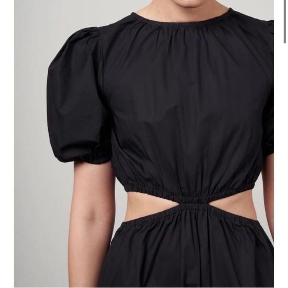 NWT FAITHFULL THE BRAND Alessandria Midi Dress Black S - Picture 5 of 7